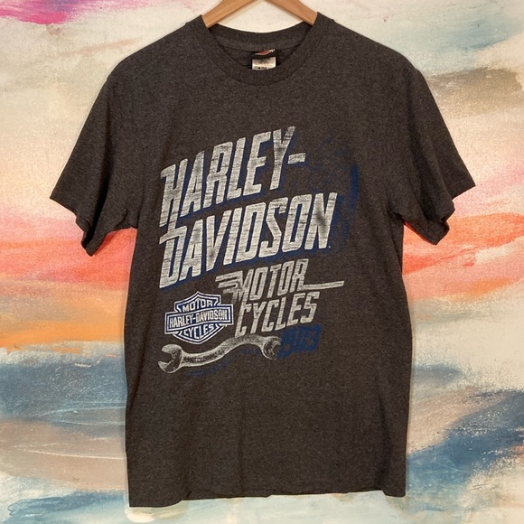 🔥EC🔥F/B 2016 Harley Davidson Motorcycles Cotton Blend Crewneck T-shirt. - Picture 1 of 7